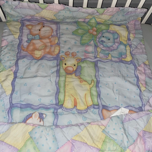 Fraser Collectionn Other - Jungle Safari Gray/Tan/White Nursery USD 6-Piece Baby Crib Bedding Set V…
